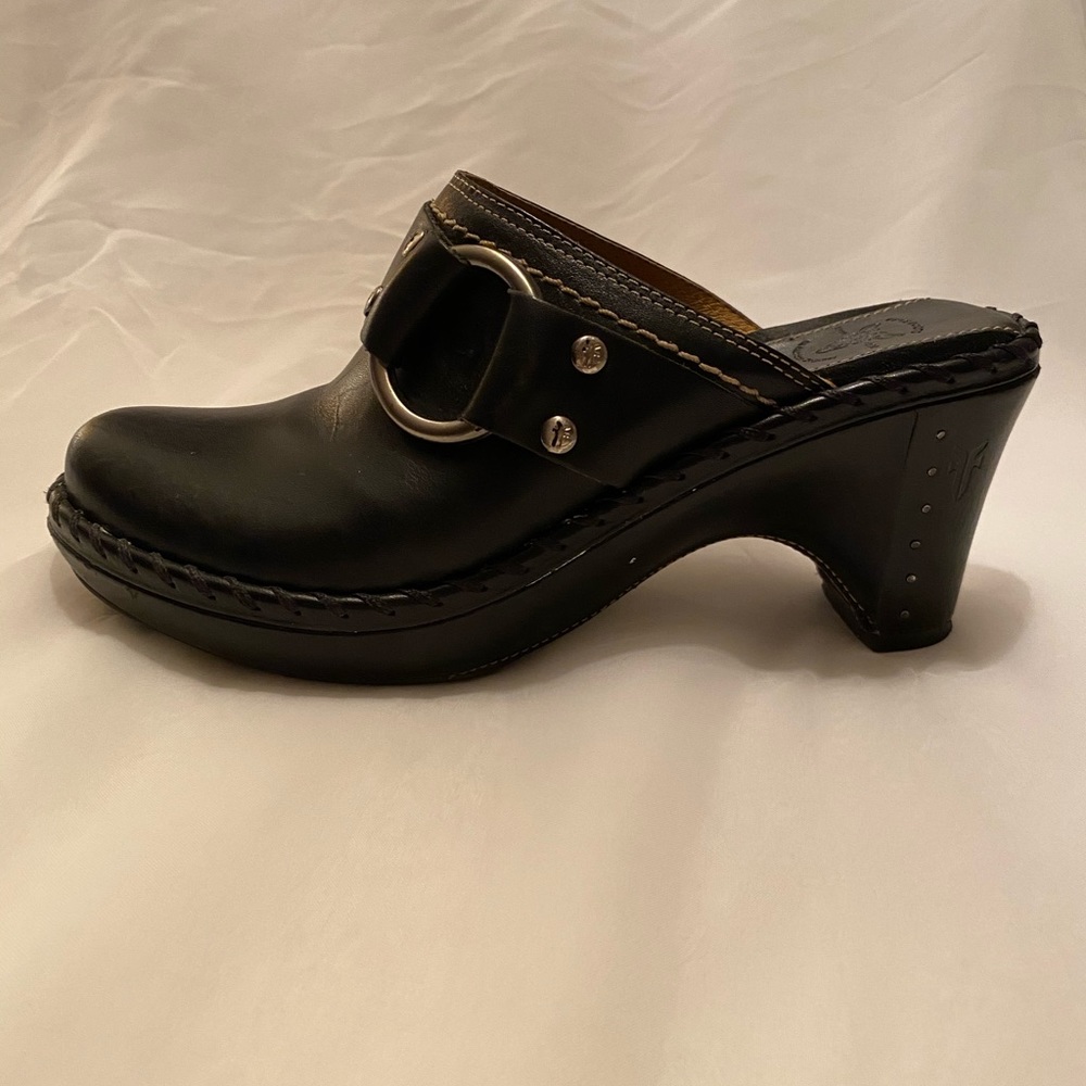 Frye Belted Harness Mules size 7